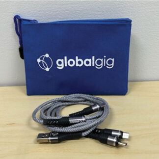 Charging Cables 2 Blue Pouch